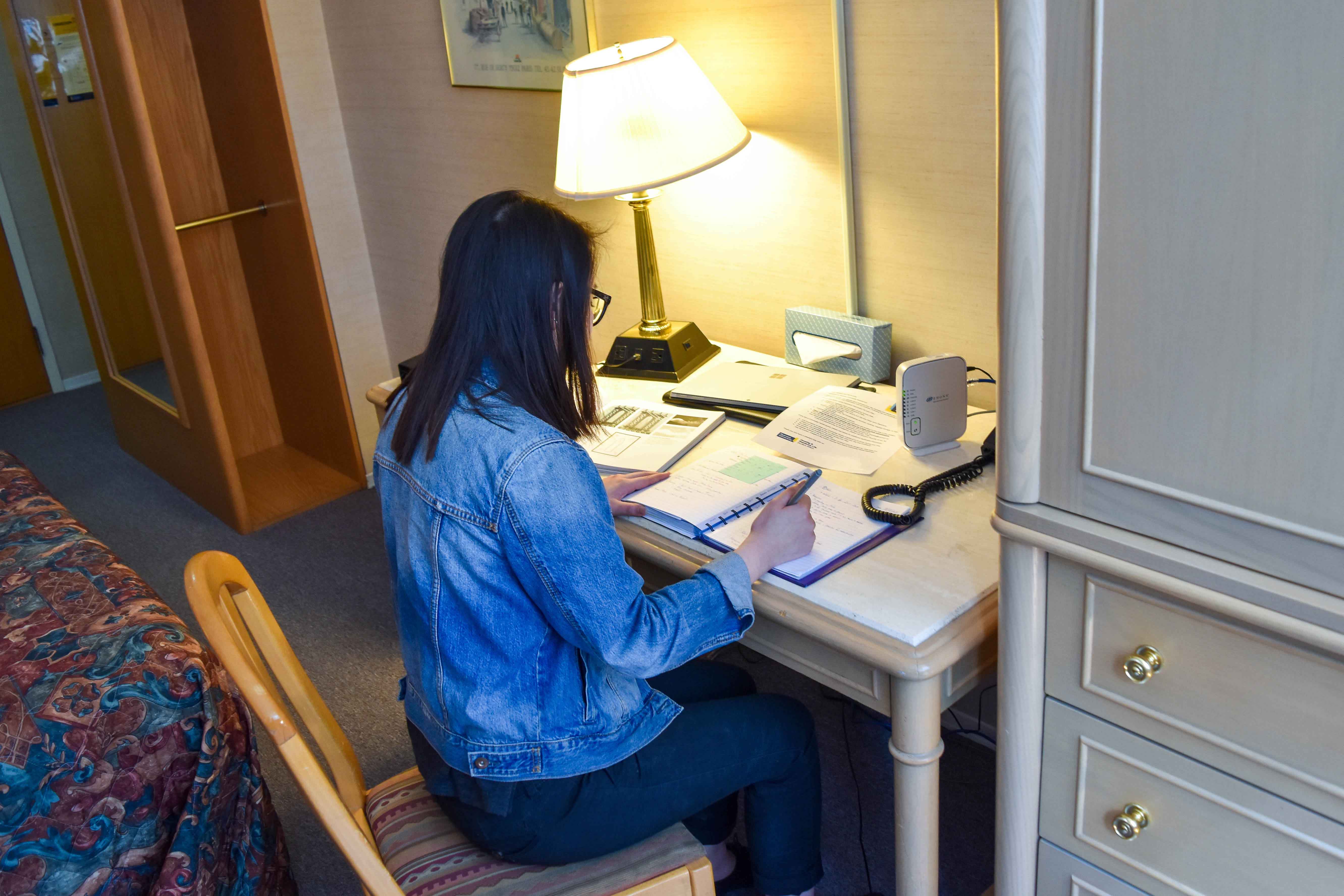 Individual sitting at desk